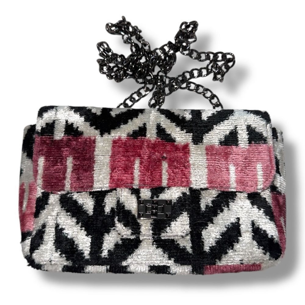 ROUGH STUDIOS Velvet Bandita Crosscody Bag in Pink & Black